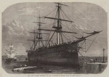 Der Schraubendampfer Euphrates für den Transport britischer Truppen nach Indien